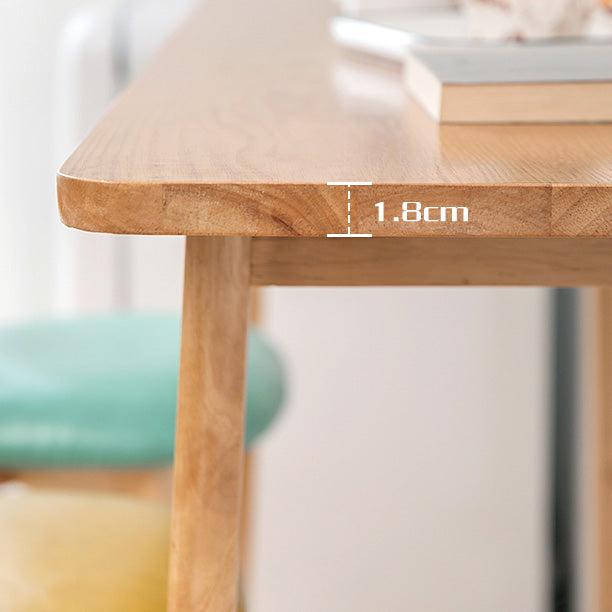 Eigentijdse rechthoekige bartafel Massief houten bar-eettafel met voetsteun