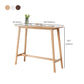 Eigentijdse rechthoekige bartafel Massief houten bar-eettafel met voetsteun