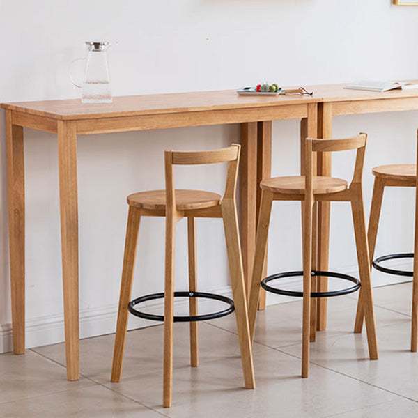 Modern Rectangle Bar Table Solid Wood Counter Height Bar Dining Table with 4 Legs Clearhalo 'Bar Furniture' 'Bar Tables' 'bar_tables' 'furn' 'furn_bar_tables' 'Furniture' 'Kitchen & Dining Furniture' 6954206