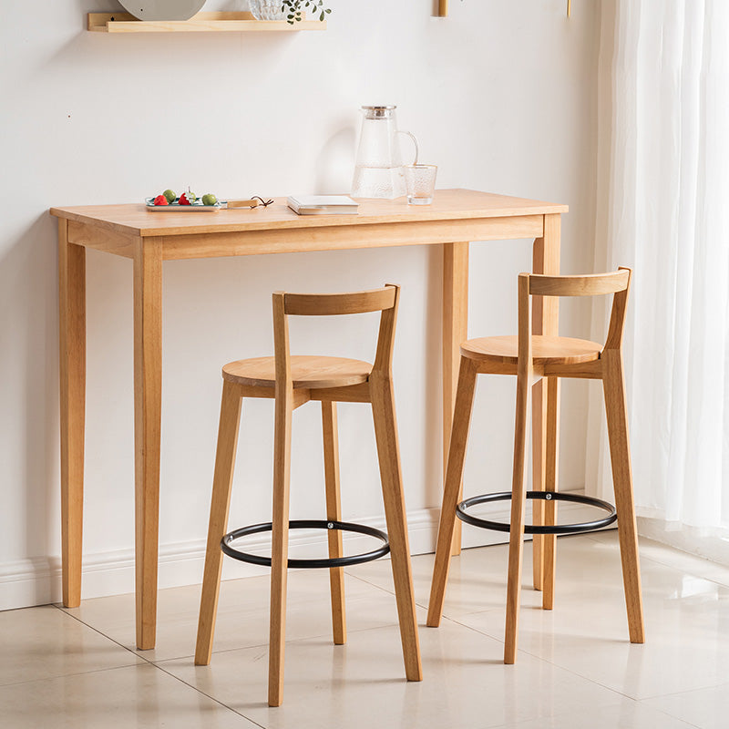 Modern Rectangle Bar Table Solid Wood Counter Height Bar Dining Table with 4 Legs Clearhalo 'Bar Furniture' 'Bar Tables' 'bar_tables' 'furn' 'furn_bar_tables' 'Furniture' 'Kitchen & Dining Furniture' 6954208