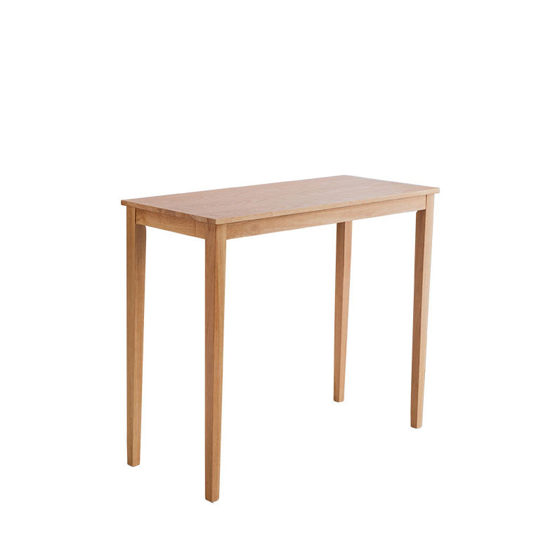 Modern Rectangle Bar Table Solid Wood Counter Height Bar Dining Table with 4 Legs Natural Without Chairs Clearhalo 'Bar Furniture' 'Bar Tables' 'bar_tables' 'furn' 'furn_bar_tables' 'Furniture' 'Kitchen & Dining Furniture' 6954211