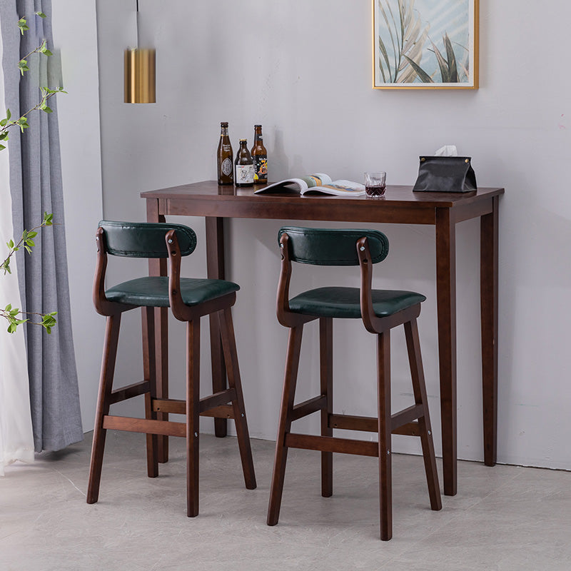 Modern Rectangle Bar Table Solid Wood Counter Height Bar Dining Table with 4 Legs Clearhalo 'Bar Furniture' 'Bar Tables' 'bar_tables' 'furn' 'furn_bar_tables' 'Furniture' 'Kitchen & Dining Furniture' 6954216