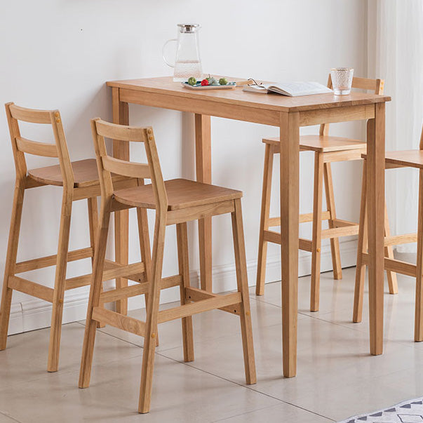 Modern Rectangle Bar Table Solid Wood Counter Height Bar Dining Table with 4 Legs Clearhalo 'Bar Furniture' 'Bar Tables' 'bar_tables' 'furn' 'furn_bar_tables' 'Furniture' 'Kitchen & Dining Furniture' 6954218