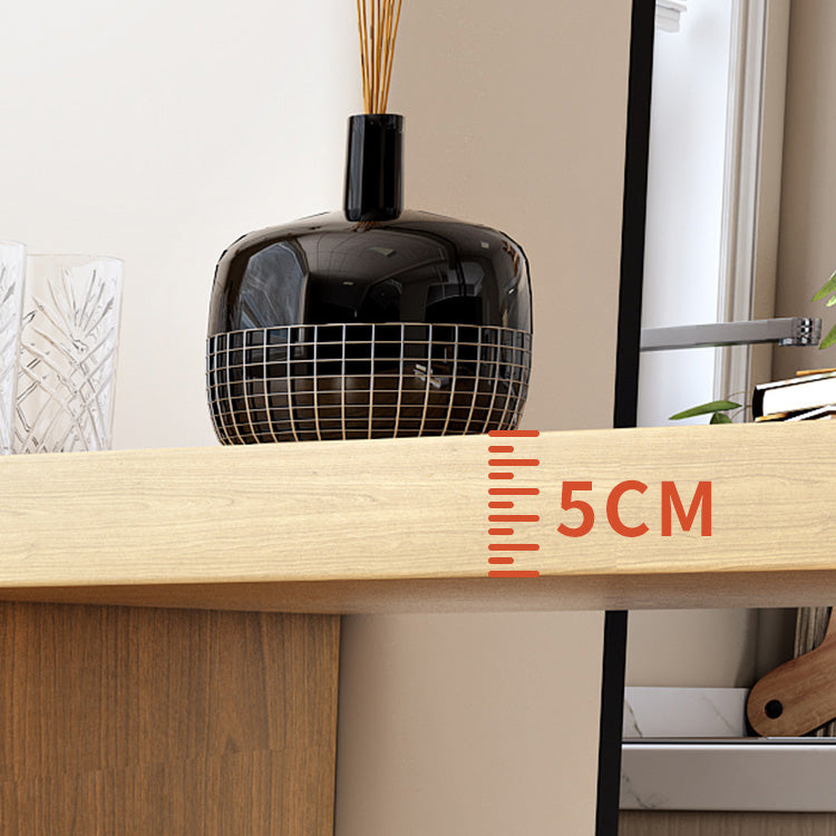 Mesa de comedor contemporánea de madera maciza, mesa de bar rectangular con base de almacenamiento