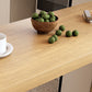 Mesa de comedor contemporánea de madera maciza, mesa de bar rectangular con base de almacenamiento