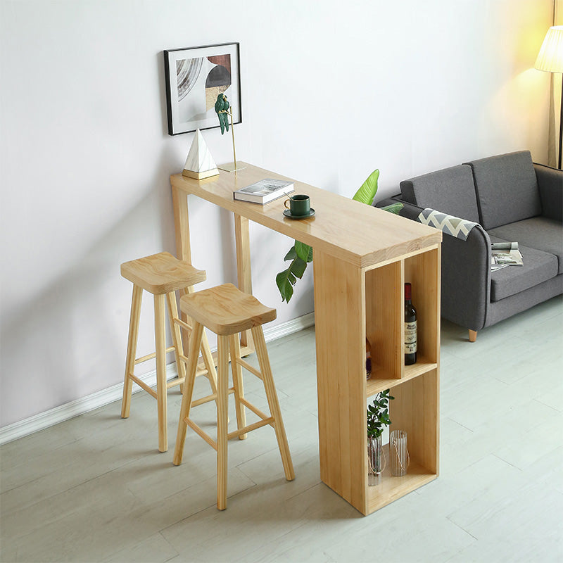 Modern Pine Solid Wood Bar Height Table Rectangle Bar Table for Living Room Clearhalo 'Bar Furniture' 'Bar Tables' 'bar_tables' 'furn' 'furn_bar_tables' 'Furniture' 'Kitchen & Dining Furniture' 6954269