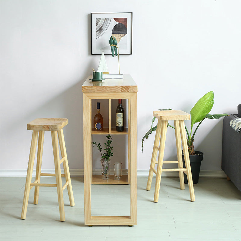 Modern Pine Solid Wood Bar Height Table Rectangle Bar Table for Living Room Clearhalo 'Bar Furniture' 'Bar Tables' 'bar_tables' 'furn' 'furn_bar_tables' 'Furniture' 'Kitchen & Dining Furniture' 6954271