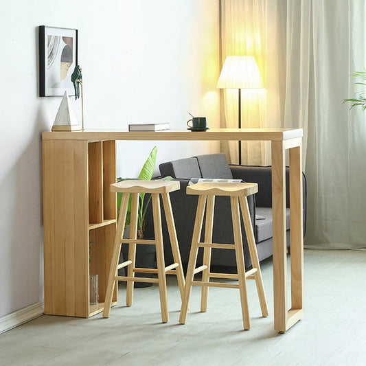 Modern Pine Solid Wood Bar Height Table Rectangle Bar Table for Living Room Clearhalo 'Bar Furniture' 'Bar Tables' 'bar_tables' 'furn' 'furn_bar_tables' 'Furniture' 'Kitchen & Dining Furniture' 6954278