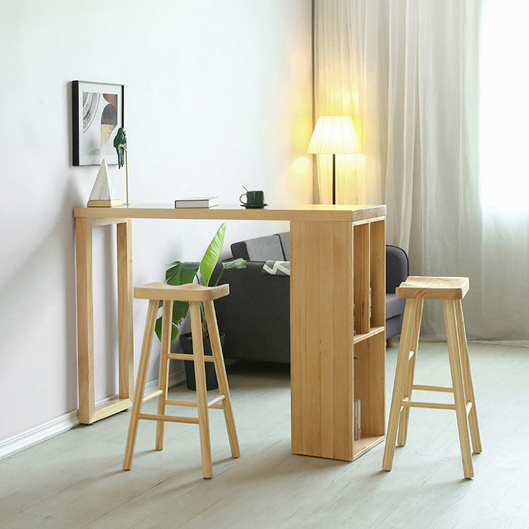 Modern Pine Solid Wood Bar Height Table Rectangle Bar Table for Living Room Clearhalo 'Bar Furniture' 'Bar Tables' 'bar_tables' 'furn' 'furn_bar_tables' 'Furniture' 'Kitchen & Dining Furniture' 6954279