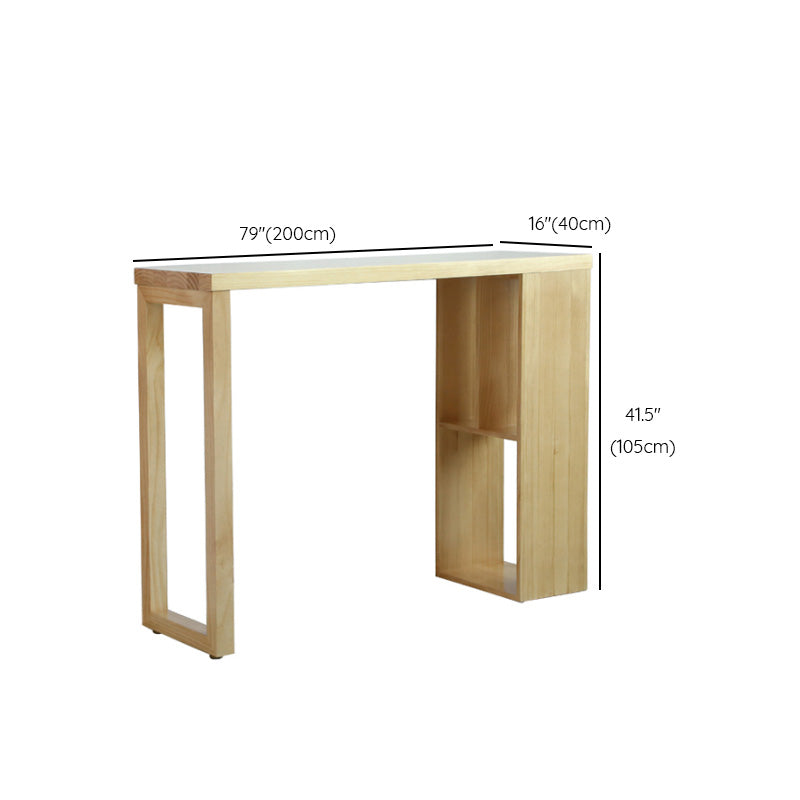 Modern Pine Solid Wood Bar Height Table Rectangle Bar Table for Living Room Clearhalo 'Bar Furniture' 'Bar Tables' 'bar_tables' 'furn' 'furn_bar_tables' 'Furniture' 'Kitchen & Dining Furniture' 6954280
