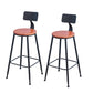 Industrial 1/2/3/5 Pieces Solid Wood Bar Table Set Fixed Counter Set for Home Use Black-Brown 30"H Stools (Set of 2) Clearhalo 'Bar Furniture' 'furn' 'furn_home_bar_bar_sets' 'Furniture' 'Home Bars & Bar Sets' 'home_bar_bar_sets' 'Kitchen & Dining Furniture' 6954289