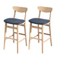 Industrial 1/2/3/5 Pieces Solid Wood Bar Table Set Fixed Counter Set for Home Use Wood 30"H Stools (Set of 2) Clearhalo 'Bar Furniture' 'furn' 'furn_home_bar_bar_sets' 'Furniture' 'Home Bars & Bar Sets' 'home_bar_bar_sets' 'Kitchen & Dining Furniture' 6954291