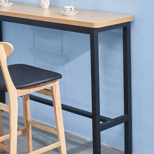 Industrial 1/2/3/5 Pieces Solid Wood Bar Table Set Fixed Counter Set for Home Use Clearhalo 'Bar Furniture' 'furn' 'furn_home_bar_bar_sets' 'Furniture' 'Home Bars & Bar Sets' 'home_bar_bar_sets' 'Kitchen & Dining Furniture' 6954296