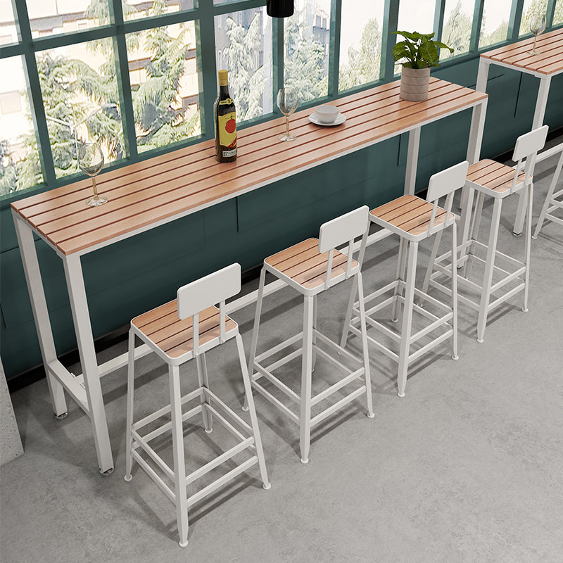Table de comptoir en bois rectangulaire moderne, ensemble de Table de Bar 1/5/9 pièces pour café