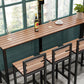 Table de comptoir en bois rectangulaire moderne, ensemble de Table de Bar 1/5/9 pièces pour café