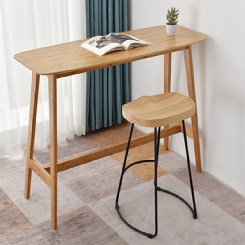 Modern Rectangle Wood Counter Table 1/2/3 Pieces Bar Table Set for Cafe Clearhalo 'Bar Furniture' 'furn' 'furn_home_bar_bar_sets' 'Furniture' 'Home Bars & Bar Sets' 'home_bar_bar_sets' 'Kitchen & Dining Furniture' 6954325