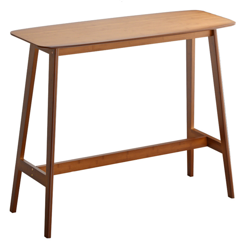 Modern Rectangle Wood Counter Table 1/2/3 Pieces Bar Table Set for Cafe Walnut 47"L x18"W Clearhalo 'Bar Furniture' 'furn' 'furn_home_bar_bar_sets' 'Furniture' 'Home Bars & Bar Sets' 'home_bar_bar_sets' 'Kitchen & Dining Furniture' 6954328