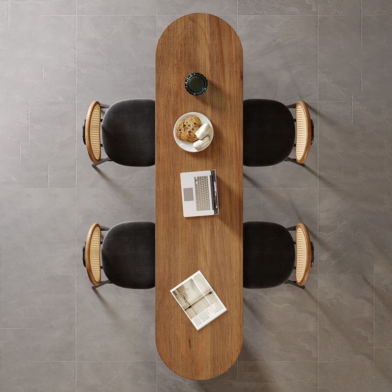 Modern Style Oval Bar Table 1/2/5 Pieces Wood Bar Table Set for Kitchen Clearhalo 'Bar Furniture' 'furn' 'furn_home_bar_bar_sets' 'Furniture' 'Home Bars & Bar Sets' 'home_bar_bar_sets' 'Kitchen & Dining Furniture' 6954345