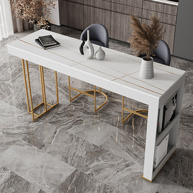 Table de bar rectangulaire de style Glam, ensemble de 1/2/3 pièces en pierre pour usage domestique