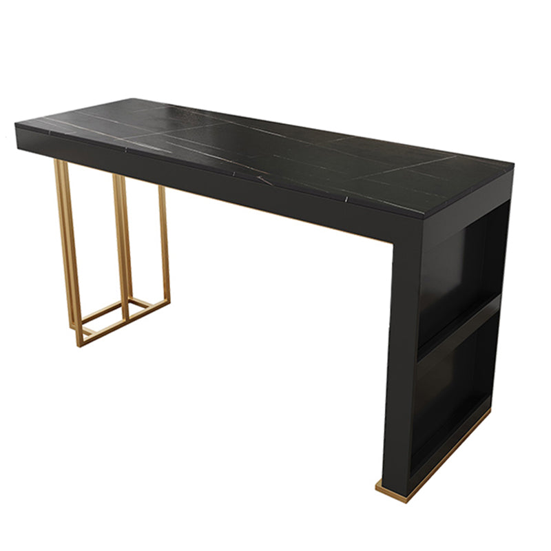 Table de bar rectangulaire de style Glam, ensemble de 1/2/3 pièces en pierre pour usage domestique