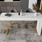 Table de bar rectangulaire de style Glam, ensemble de 1/2/3 pièces en pierre pour usage domestique