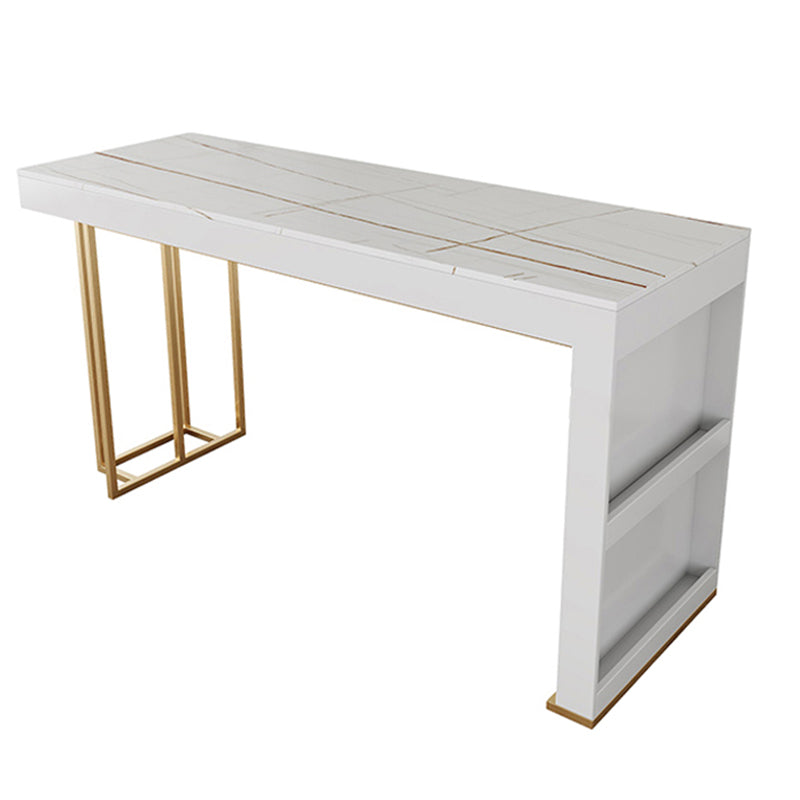 Table de bar rectangulaire de style Glam, ensemble de 1/2/3 pièces en pierre pour usage domestique
