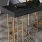 Table de bar rectangulaire de style Glam, ensemble de 1/2/3 pièces en pierre pour usage domestique