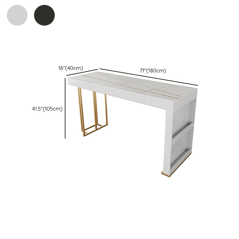 Table de bar rectangulaire de style Glam, ensemble de 1/2/3 pièces en pierre pour usage domestique