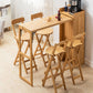 Industrial Collapsible Wood Counter Table 1/2/3/5 Pieces Bar Table Set for Balcony