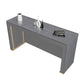Mesa de Bar rectangular de estilo moderno, juego de mesa de Bar de piedra de 1/2/3 piezas para uso doméstico