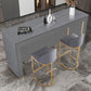 Mesa de Bar rectangular de estilo moderno, juego de mesa de Bar de piedra de 1/2/3 piezas para uso doméstico