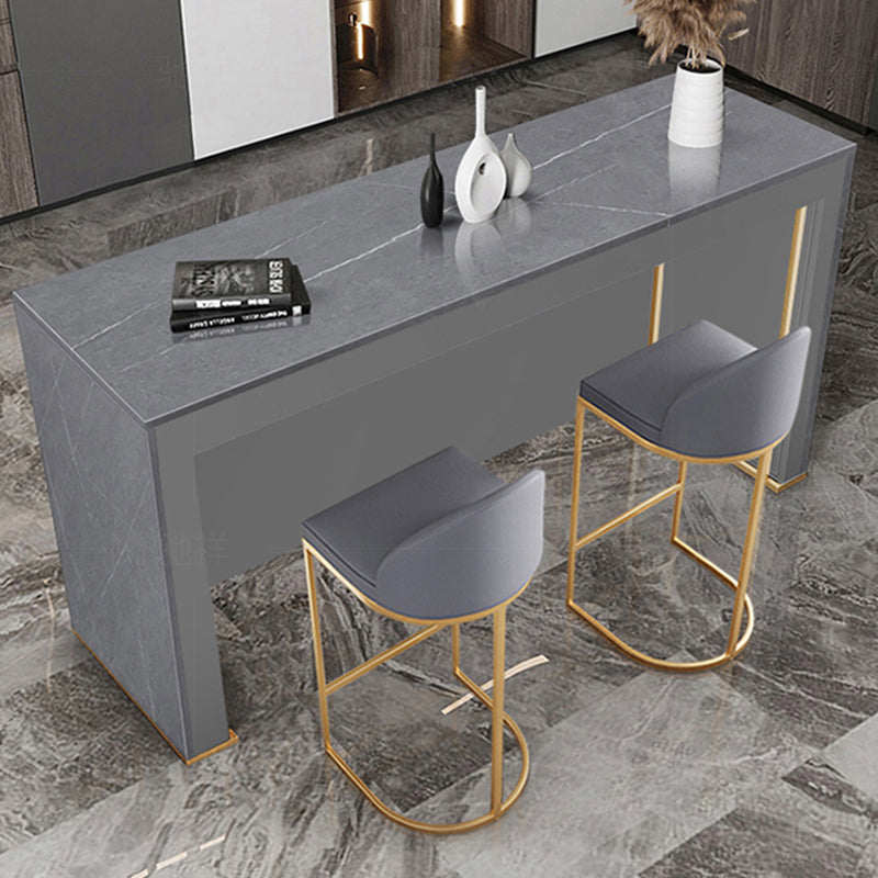 Mesa de Bar rectangular de estilo moderno, juego de mesa de Bar de piedra de 1/2/3 piezas para uso doméstico