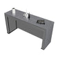 Mesa de Bar rectangular de estilo moderno, juego de mesa de Bar de piedra de 1/2/3 piezas para uso doméstico