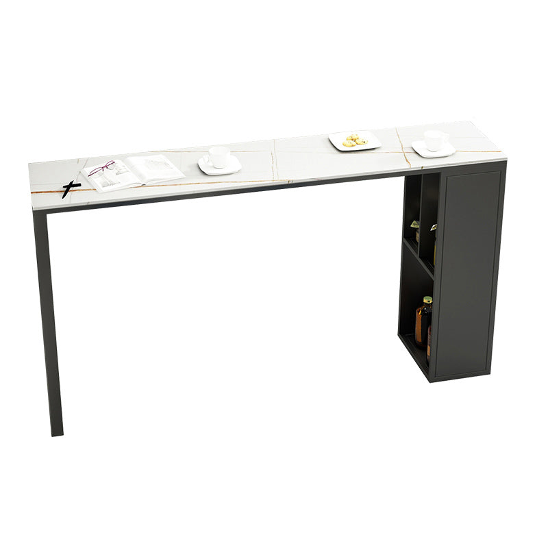 Rechteckiger Stehtisch im Glam-Stil, 1/2/3-teilig, Stein-Stehtisch-Set für Zuhause