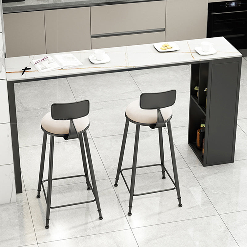 Rechteckiger Stehtisch im Glam-Stil, 1/2/3-teilig, Stein-Stehtisch-Set für Zuhause