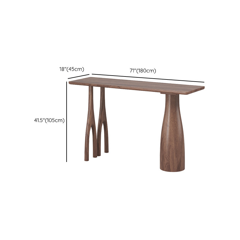 Mesa de bar rectangular de estilo industrial, juego de mesa de bar de madera de 1/2/3 piezas para cocina