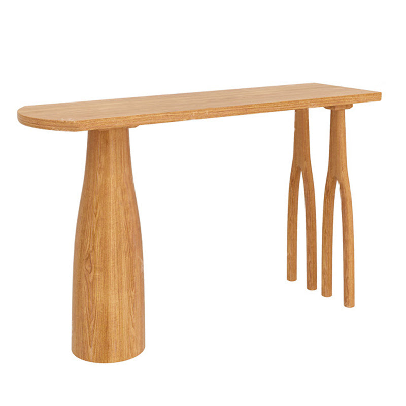 Contemporary Style Wood Bar Table 1/2 Pieces Bar Table Set for Home Use Brown 94"L x 20"W Clearhalo 'Bar Furniture' 'furn' 'furn_home_bar_bar_sets' 'Furniture' 'Home Bars & Bar Sets' 'home_bar_bar_sets' 'Kitchen & Dining Furniture' 6954474