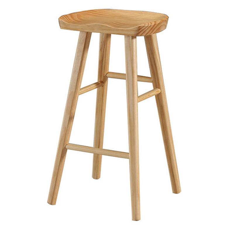 Contemporary Style Wood Bar Table 1/2 Pieces Bar Table Set for Home Use Natural 30"H Stool (Single) Clearhalo 'Bar Furniture' 'furn' 'furn_home_bar_bar_sets' 'Furniture' 'Home Bars & Bar Sets' 'home_bar_bar_sets' 'Kitchen & Dining Furniture' 6954479