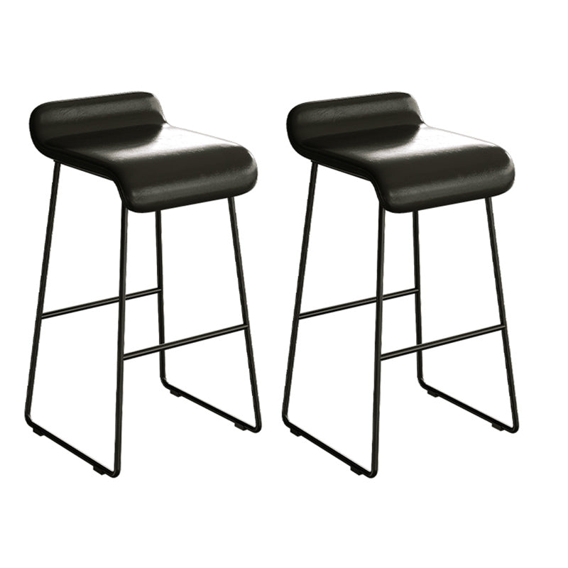Modern Stone Counter Table 1/2/3 Pieces Bar Table Set for Living Room Black 30"H Stools (Set of 2) Clearhalo 'Bar Furniture' 'furn' 'furn_home_bar_bar_sets' 'Furniture' 'Home Bars & Bar Sets' 'home_bar_bar_sets' 'Kitchen & Dining Furniture' 6954499