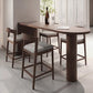 Table de bar rectangulaire de style industriel, ensemble de 1/2/5 pièces en bois pour la cuisine