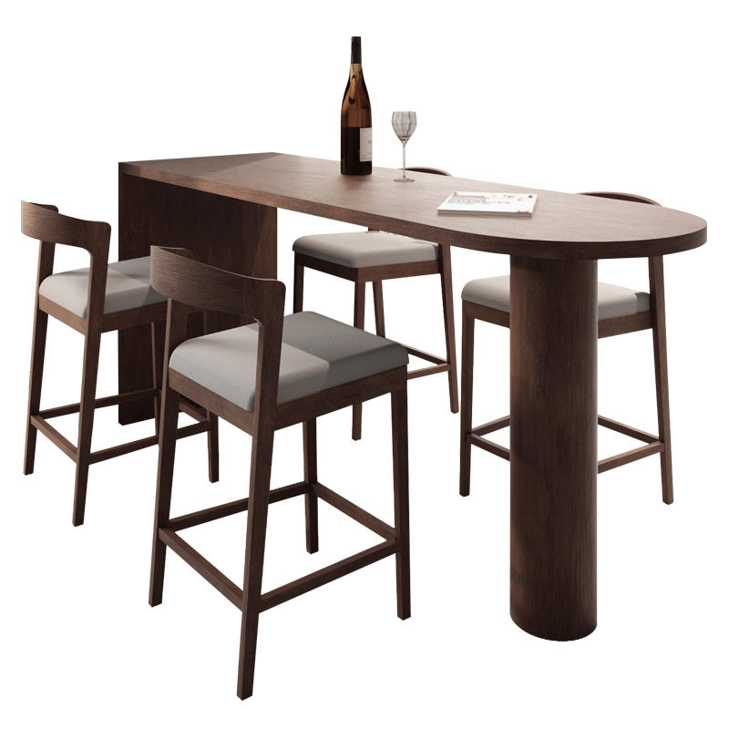 Table de bar rectangulaire de style industriel, ensemble de 1/2/5 pièces en bois pour la cuisine