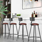 Industrial Style Armless Counter Stool Faux Leather Counter-height Stool Clearhalo 'Bar Furniture' 'Bar Stools' 'bar_stools' 'furn' 'furn_bar_stools' 'Furniture' 'Kitchen & Dining Furniture' 6954550
