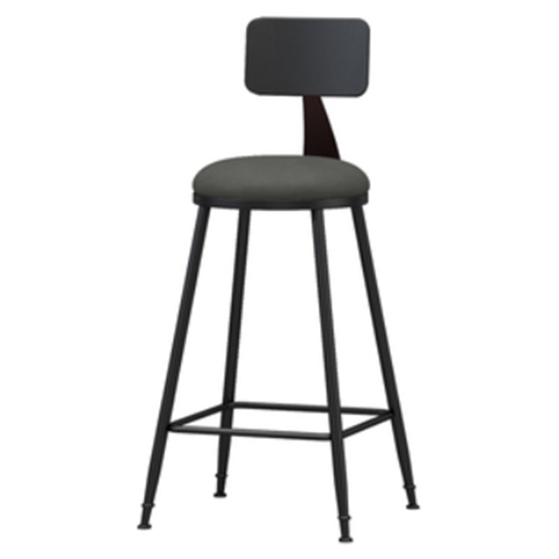 Industrial Style Armless Counter Stool Faux Leather Counter-height Stool 1 Piece Counter Stool(26"H) Clearhalo 'Bar Furniture' 'Bar Stools' 'bar_stools' 'furn' 'furn_bar_stools' 'Furniture' 'Kitchen & Dining Furniture' 6954552