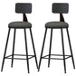 Industrial Style Armless Counter Stool Faux Leather Counter-height Stool 2 Piece Set Counter Stool(26"H) Clearhalo 'Bar Furniture' 'Bar Stools' 'bar_stools' 'furn' 'furn_bar_stools' 'Furniture' 'Kitchen & Dining Furniture' 6954553