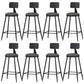Industrial Style Armless Counter Stool Faux Leather Counter-height Stool 8 Piece Set Counter Stool(26"H) Clearhalo 'Bar Furniture' 'Bar Stools' 'bar_stools' 'furn' 'furn_bar_stools' 'Furniture' 'Kitchen & Dining Furniture' 6954556