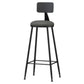 Industrial Style Armless Counter Stool Faux Leather Counter-height Stool Grey 1 Piece Bar Stool(30"H) Clearhalo 'Bar Furniture' 'Bar Stools' 'bar_stools' 'furn' 'furn_bar_stools' 'Furniture' 'Kitchen & Dining Furniture' 6954557