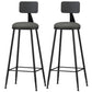 Industrial Style Armless Counter Stool Faux Leather Counter-height Stool Grey 2 Piece Set Bar Stool(30"H) Clearhalo 'Bar Furniture' 'Bar Stools' 'bar_stools' 'furn' 'furn_bar_stools' 'Furniture' 'Kitchen & Dining Furniture' 6954558
