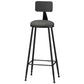 Industrial Style Armless Counter Stool Faux Leather Counter-height Stool Grey 1 Piece Bar Stool(33"H) Clearhalo 'Bar Furniture' 'Bar Stools' 'bar_stools' 'furn' 'furn_bar_stools' 'Furniture' 'Kitchen & Dining Furniture' 6954562