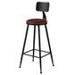 Industrial Style Armless Counter Stool Faux Leather Counter-height Stool Brown 1 Piece Bar Stool(30"H) Clearhalo 'Bar Furniture' 'Bar Stools' 'bar_stools' 'furn' 'furn_bar_stools' 'Furniture' 'Kitchen & Dining Furniture' 6954572
