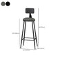 Industrial Style Armless Counter Stool Faux Leather Counter-height Stool Clearhalo 'Bar Furniture' 'Bar Stools' 'bar_stools' 'furn' 'furn_bar_stools' 'Furniture' 'Kitchen & Dining Furniture' 6954583